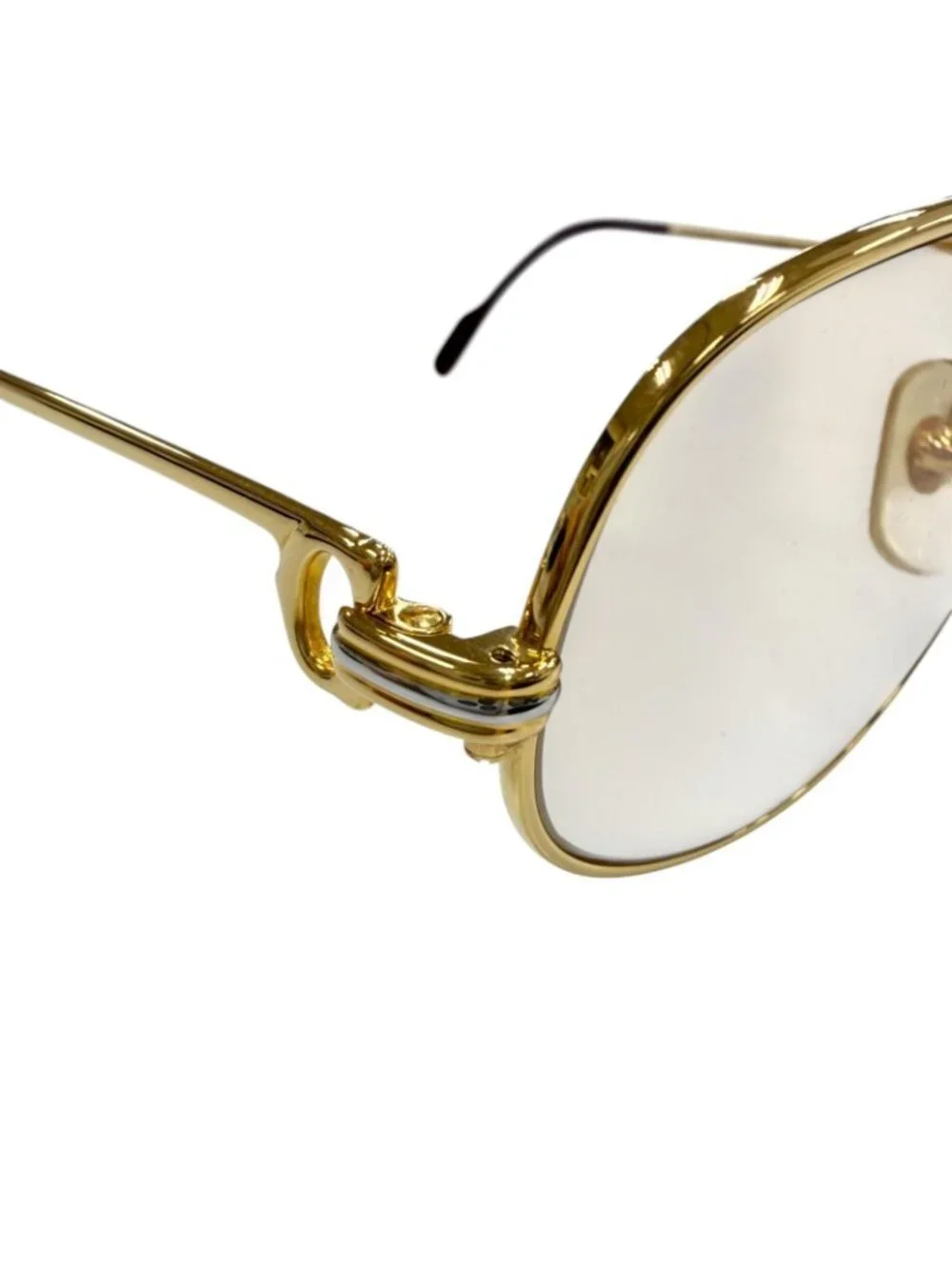 Cartier Vintage Trinity Gradient Lens Eyewear Sunglasses Gold Bordeaux